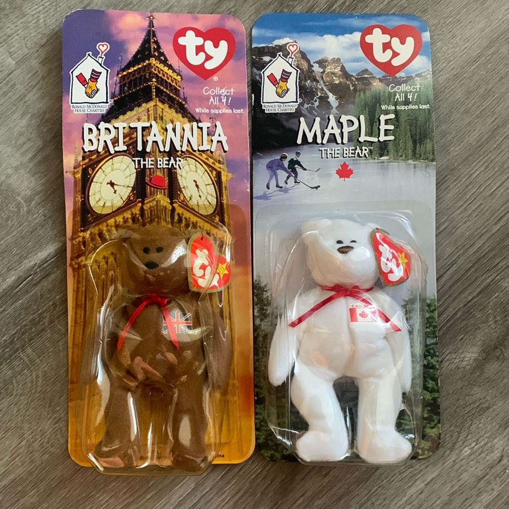 Ty Britannia & Maple The Bear. Vintage 1997